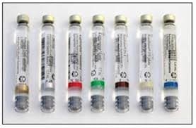 Fig. 1. The spectrum of colors are indicative of specific anesthetic agents.